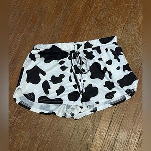 Cow print shorts